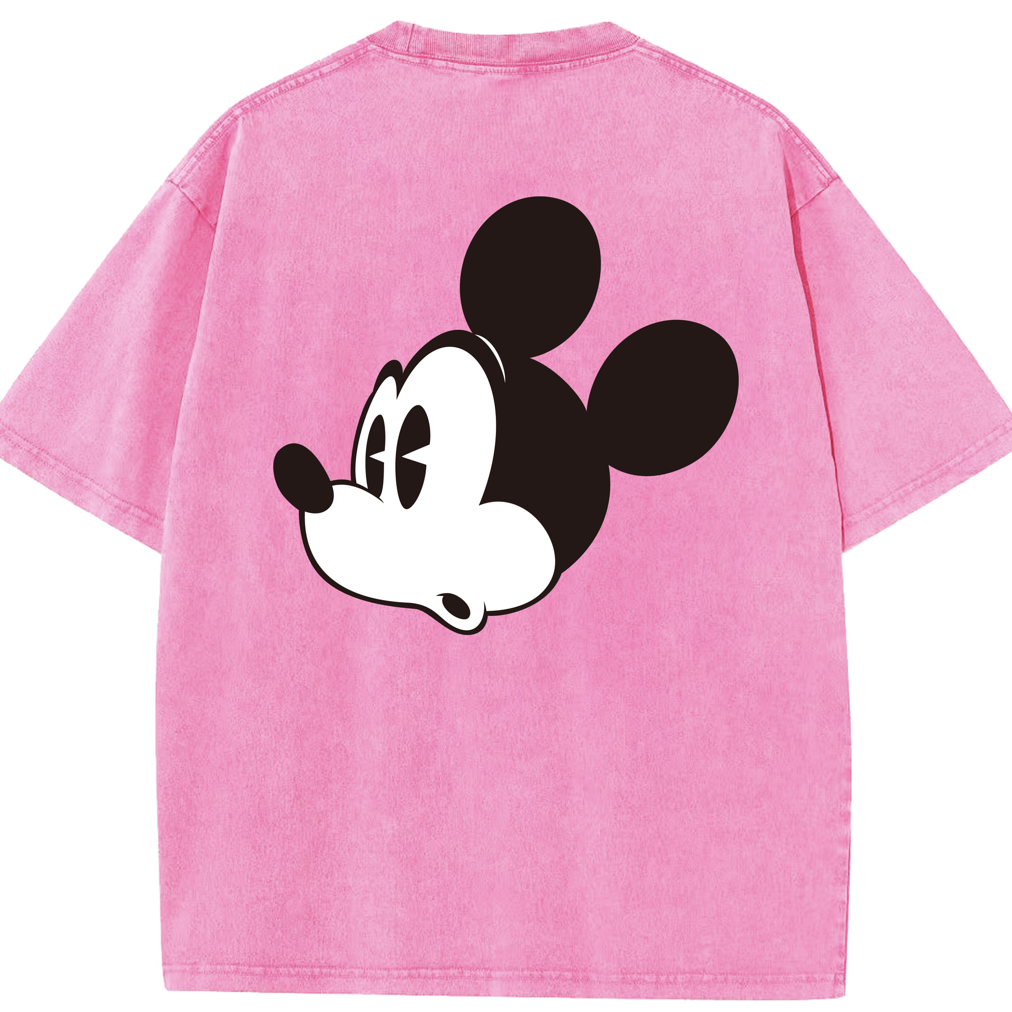 （画像用） ミッキーマウス Mickey Mouse 綿100% ヴィンテージ風 半袖Tシャツ（背面プリント）